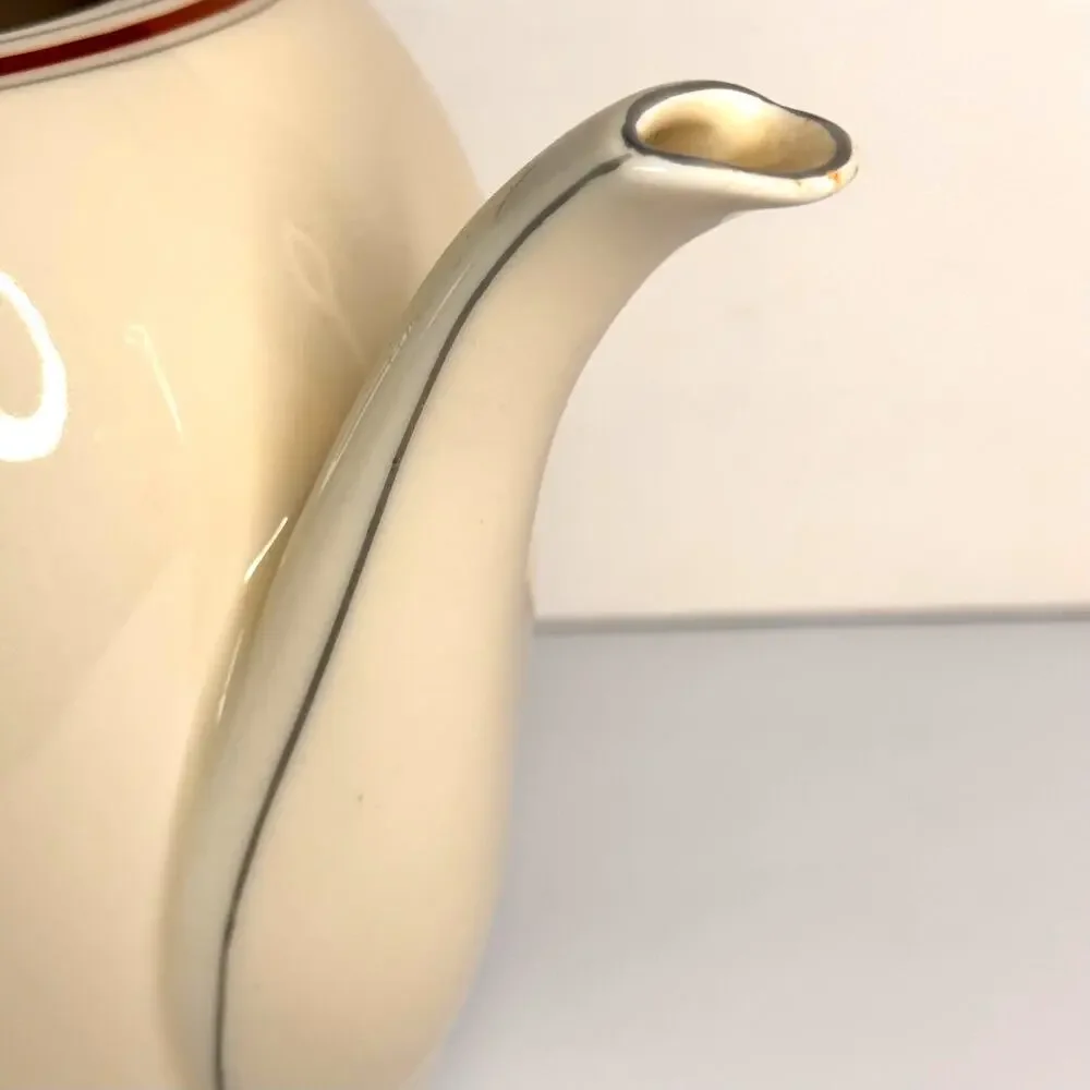 Edelstein Bavaria Ceramic Tea Pot Minimalist Atomic Mid Century Modern Germany